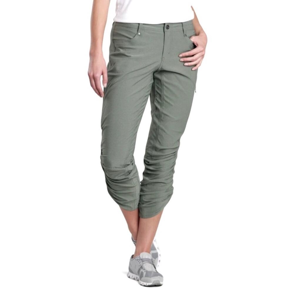 Kuhl Women’s Trekr Pants Size 10 Gray-Green Hiking Travel *6235 *EUC